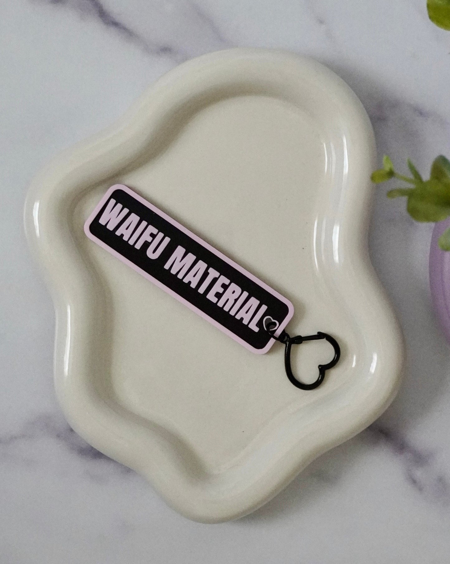 Waifu Material 3D Printed Keychain