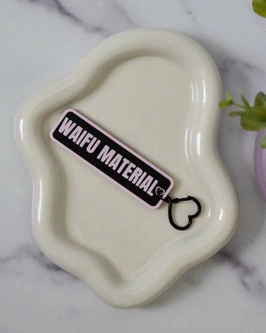 Waifu Material 3D Printed Keychain