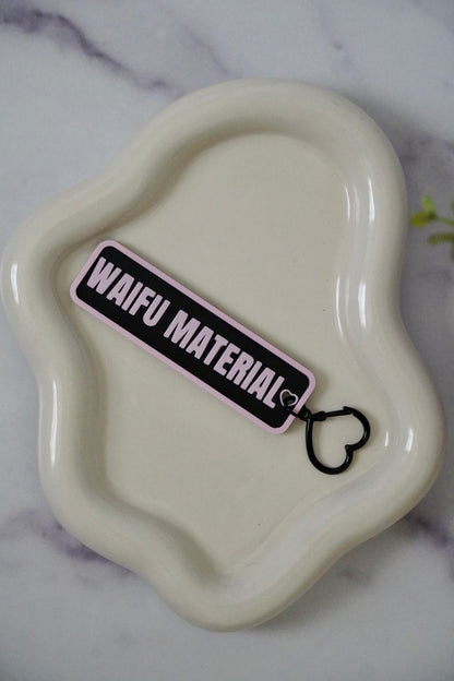 Waifu Material 3D Printed Keychain
