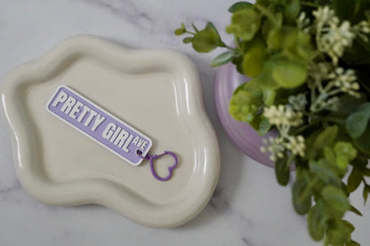 Pretty Girl Ave 3D Printed Street Sign Keychain