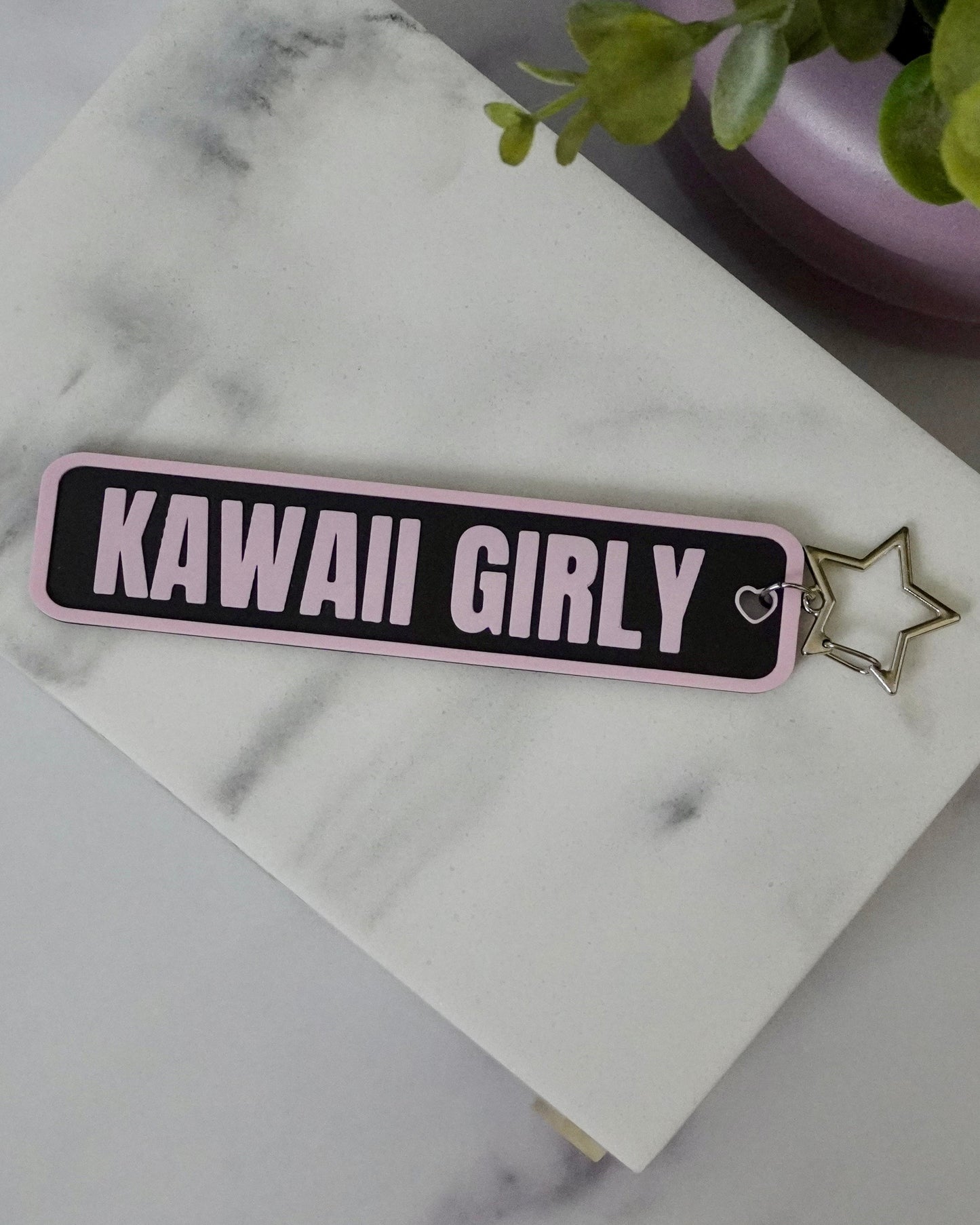 Kawaii Girly 3D Printed Keychain