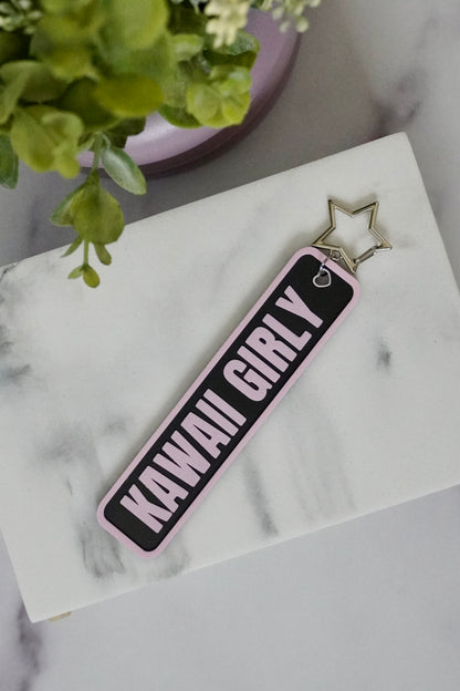 Kawaii Girly 3D Printed Keychain