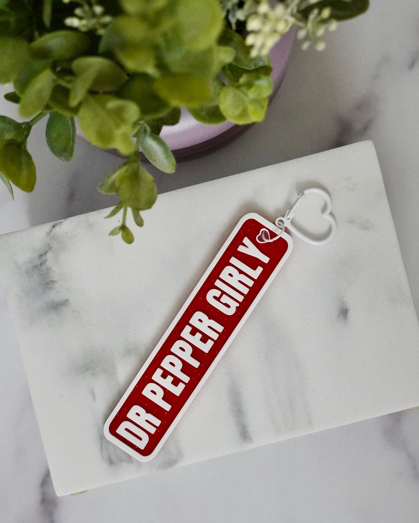 Dr Pepper Girly 3D Printed Keychain