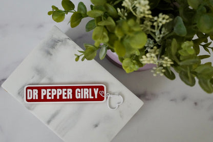 Dr Pepper Girly 3D Printed Keychain