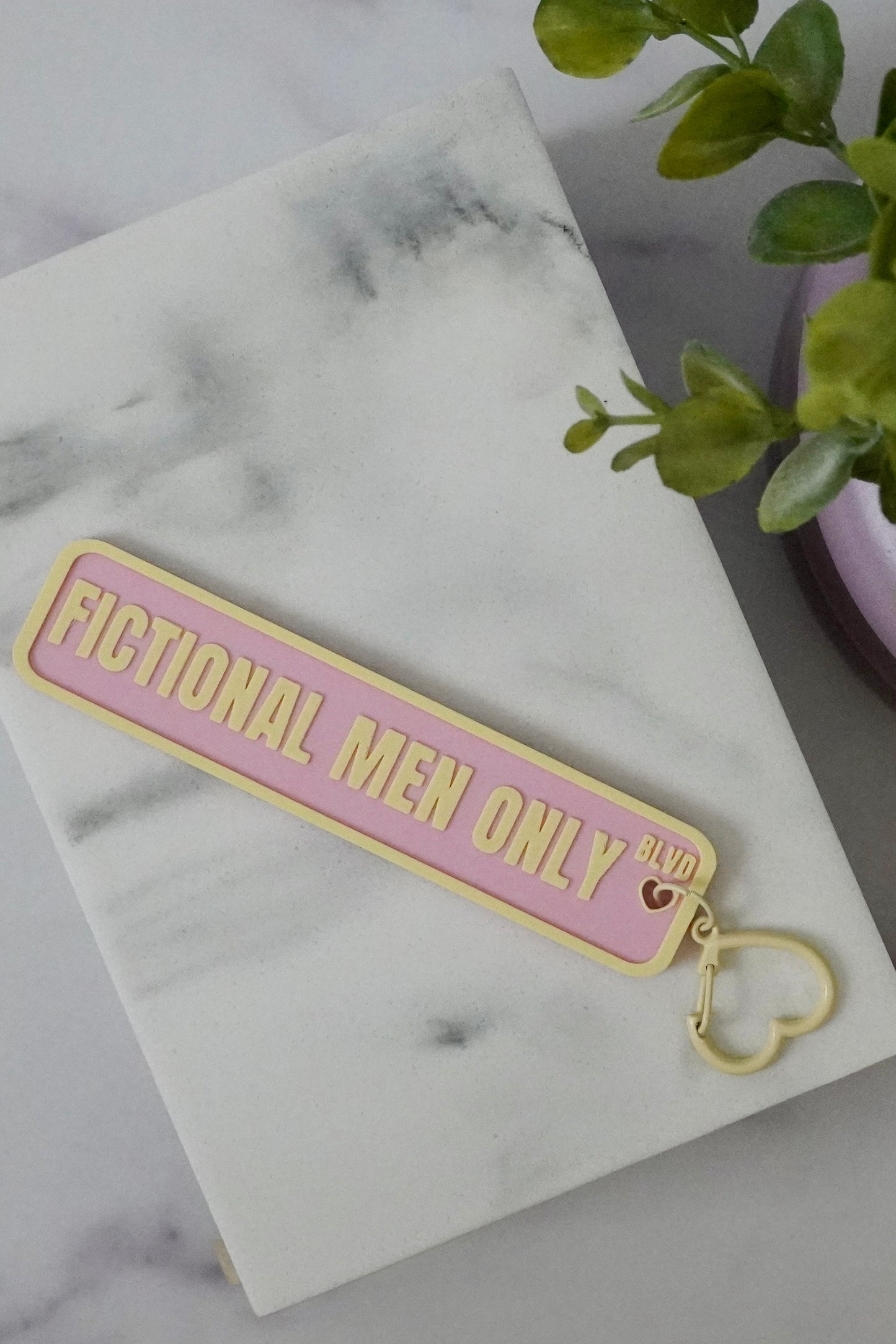 Fictional Men Only Blvd 3D Printed Street Sign Keychain