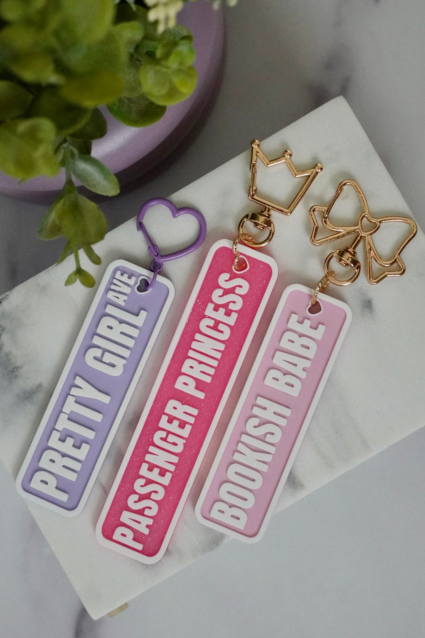 Bookish Babe 3D Printed Keychain