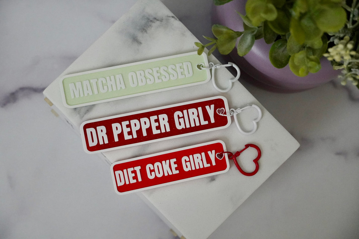 Dr Pepper Girly 3D Printed Keychain