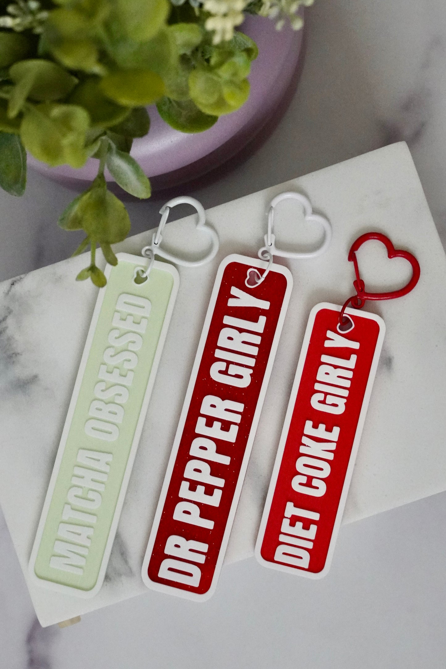 Dr Pepper Girly 3D Printed Keychain