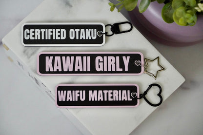 Certified Otaku 3D Printed Keychain