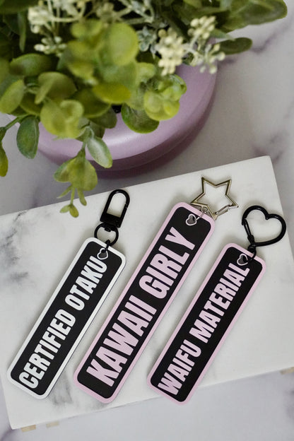 Kawaii Girly 3D Printed Keychain