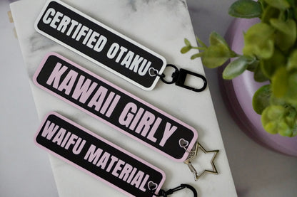 Kawaii Girly 3D Printed Keychain