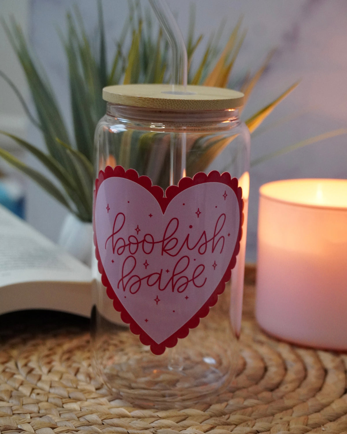 Bookish Babe Iced Coffee Glass