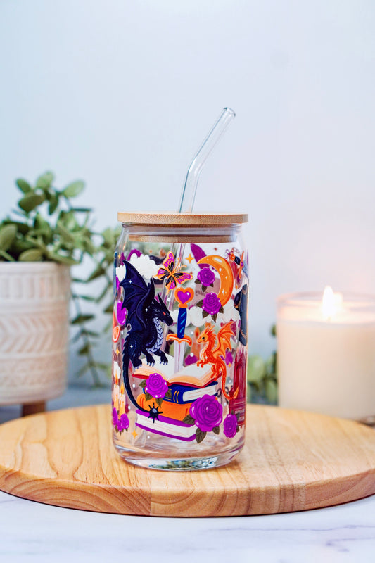 Fantasy Dragon Iced Coffee Glass