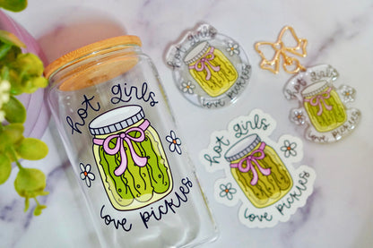 Hot Girls Love Pickles Iced Coffee Glass ✨LAST ONE✨
