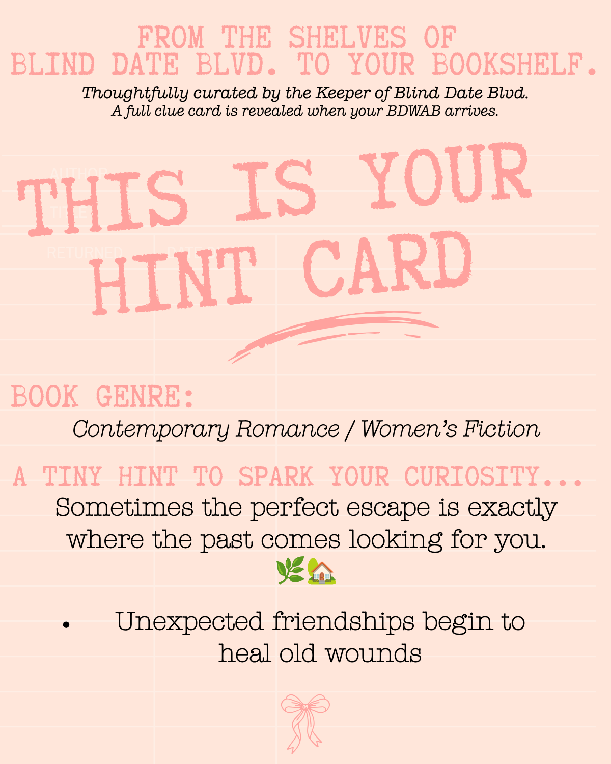 Fiction Blind Date #F001