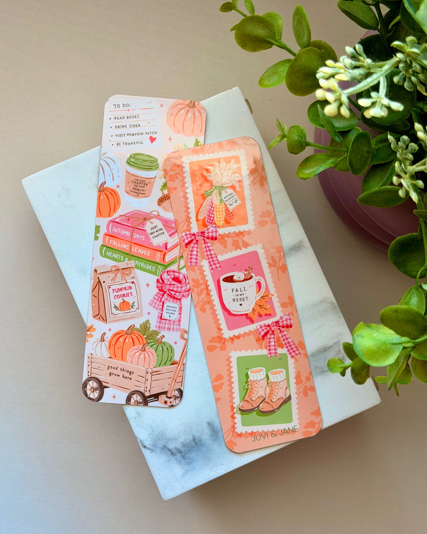 Autumn Chapters Double-Sided Bookmark