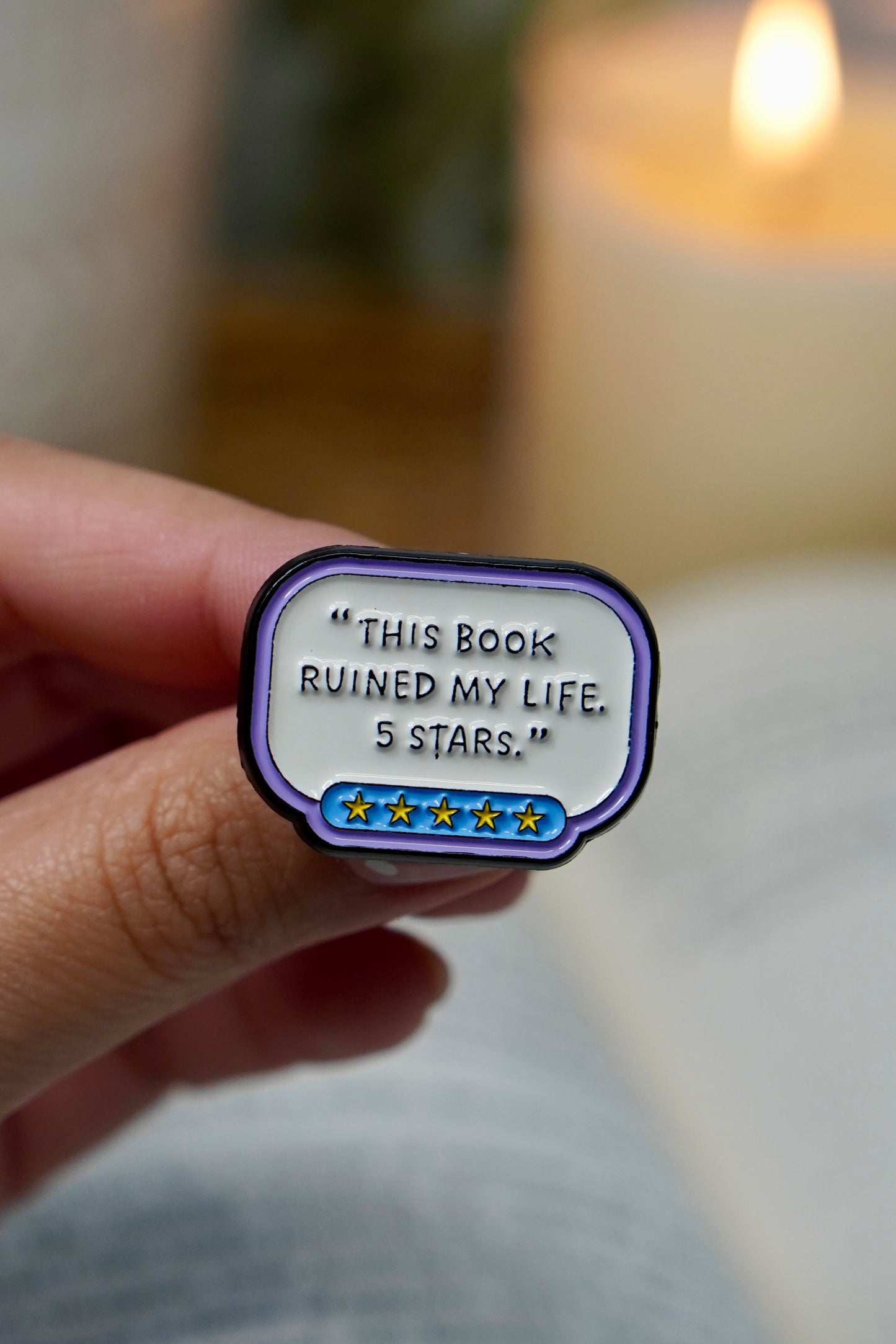This Book Ruined My Life, 5 Stars Enamel Pin