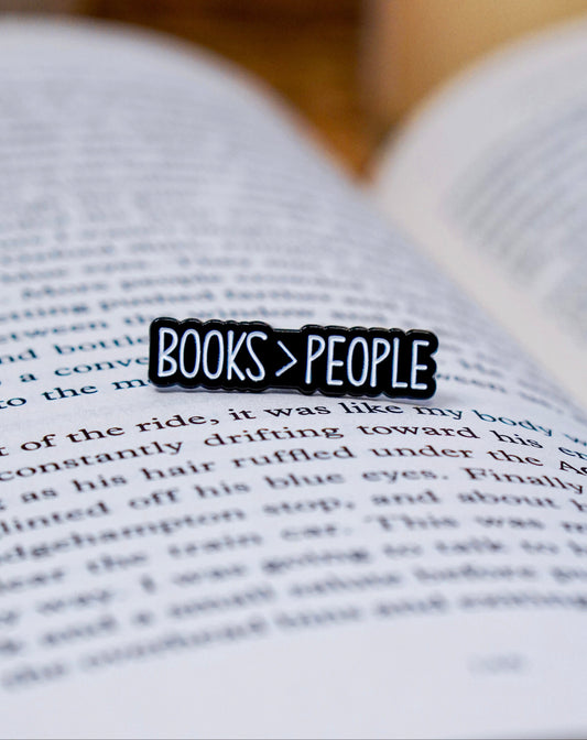 Books > People Enamel Pin