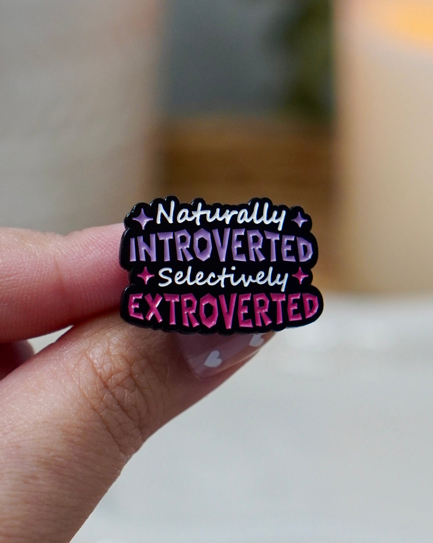 Naturally Introverted Selectively Extroverted Enamel Pin