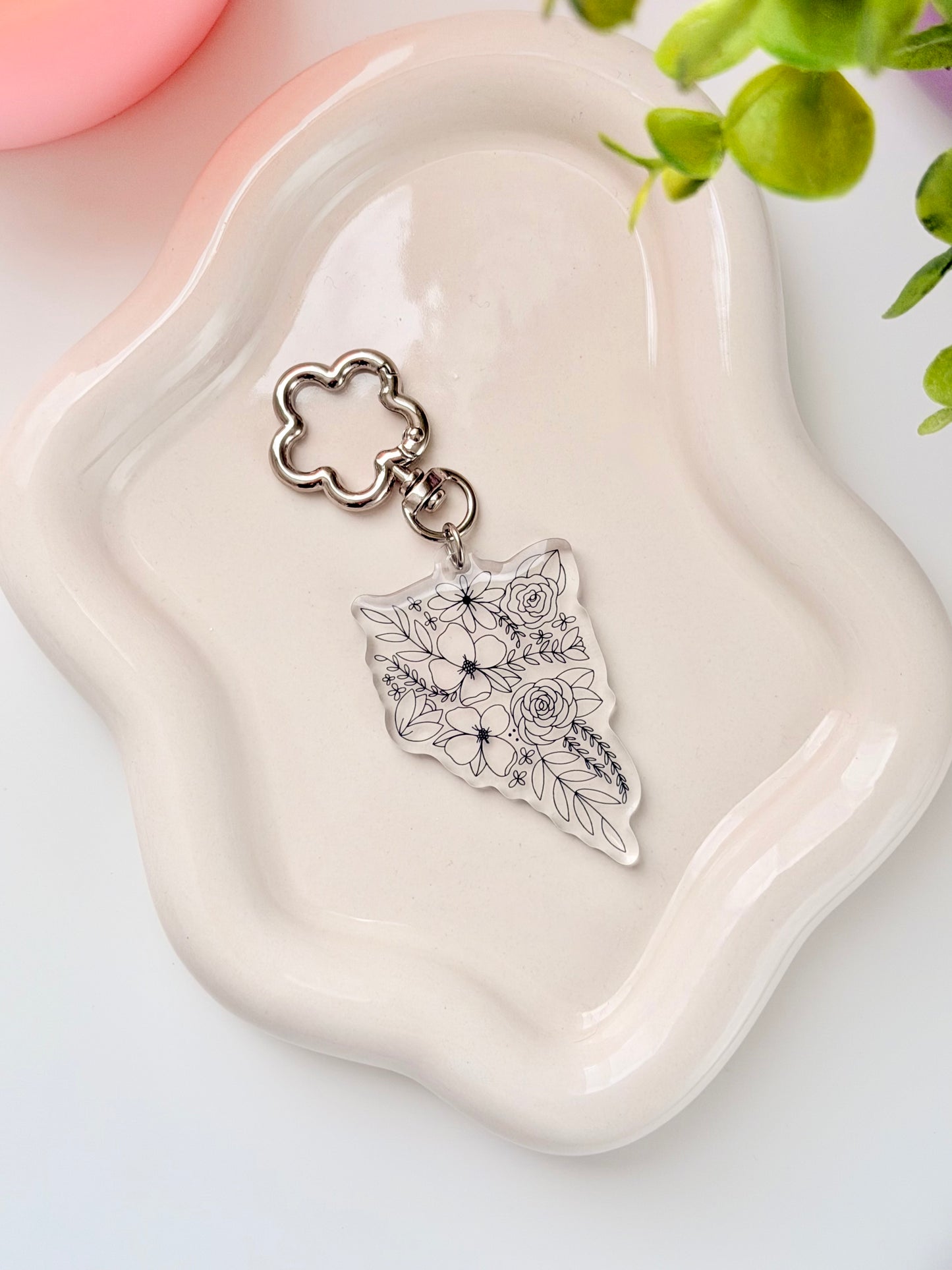 Nevada Floral Acrylic Keychain