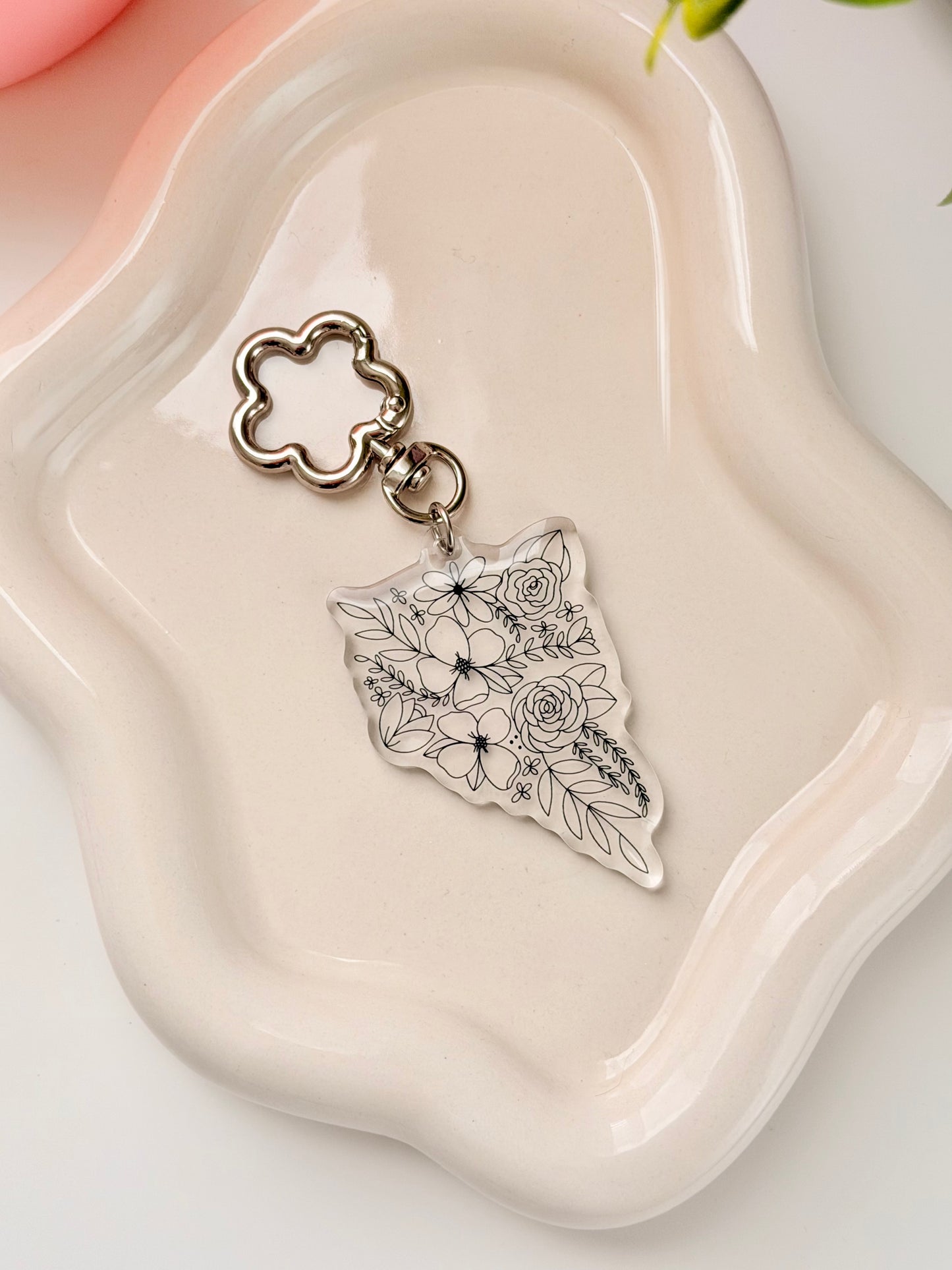 Nevada Floral Acrylic Keychain