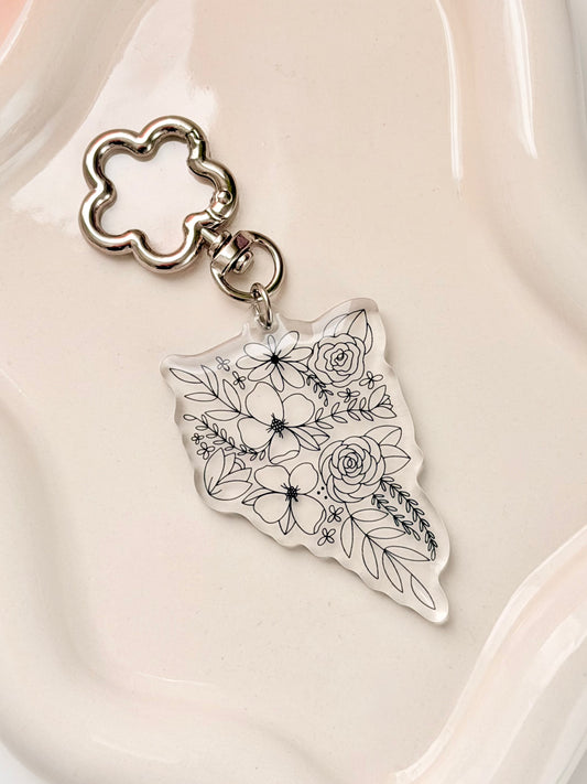 Nevada Floral Acrylic Keychain