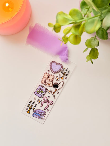 Purple Regency Romance Acrylic Bookmark