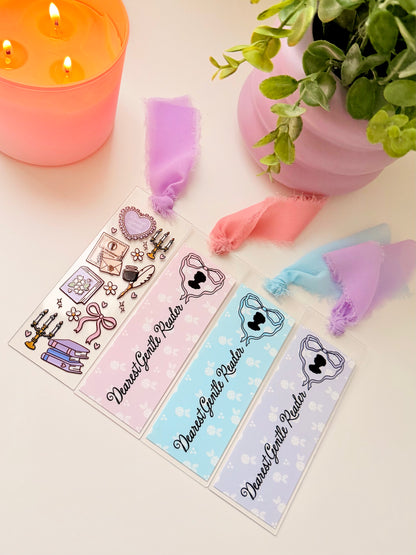 Dearest Gentle Reader (Purple) Acrylic Bookmark
