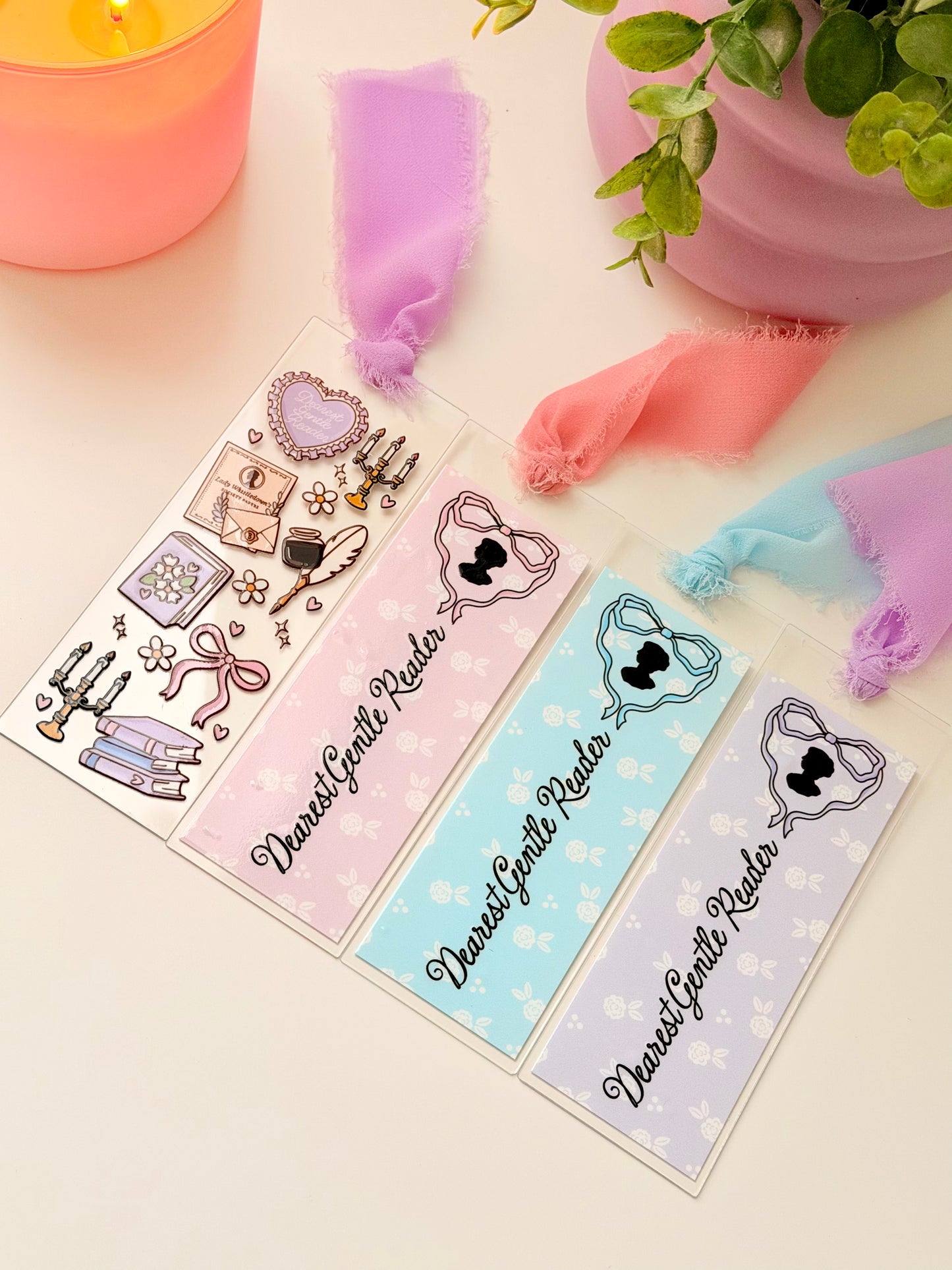 Purple Regency Romance Acrylic Bookmark