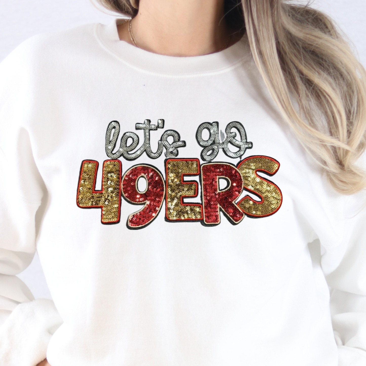 Sporty Sequin Game Day Crewneck Sweatshirt
