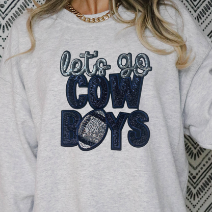 Sporty Sequin Game Day Crewneck Sweatshirt