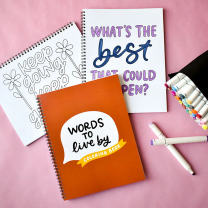 Words to Live By Coloring Book