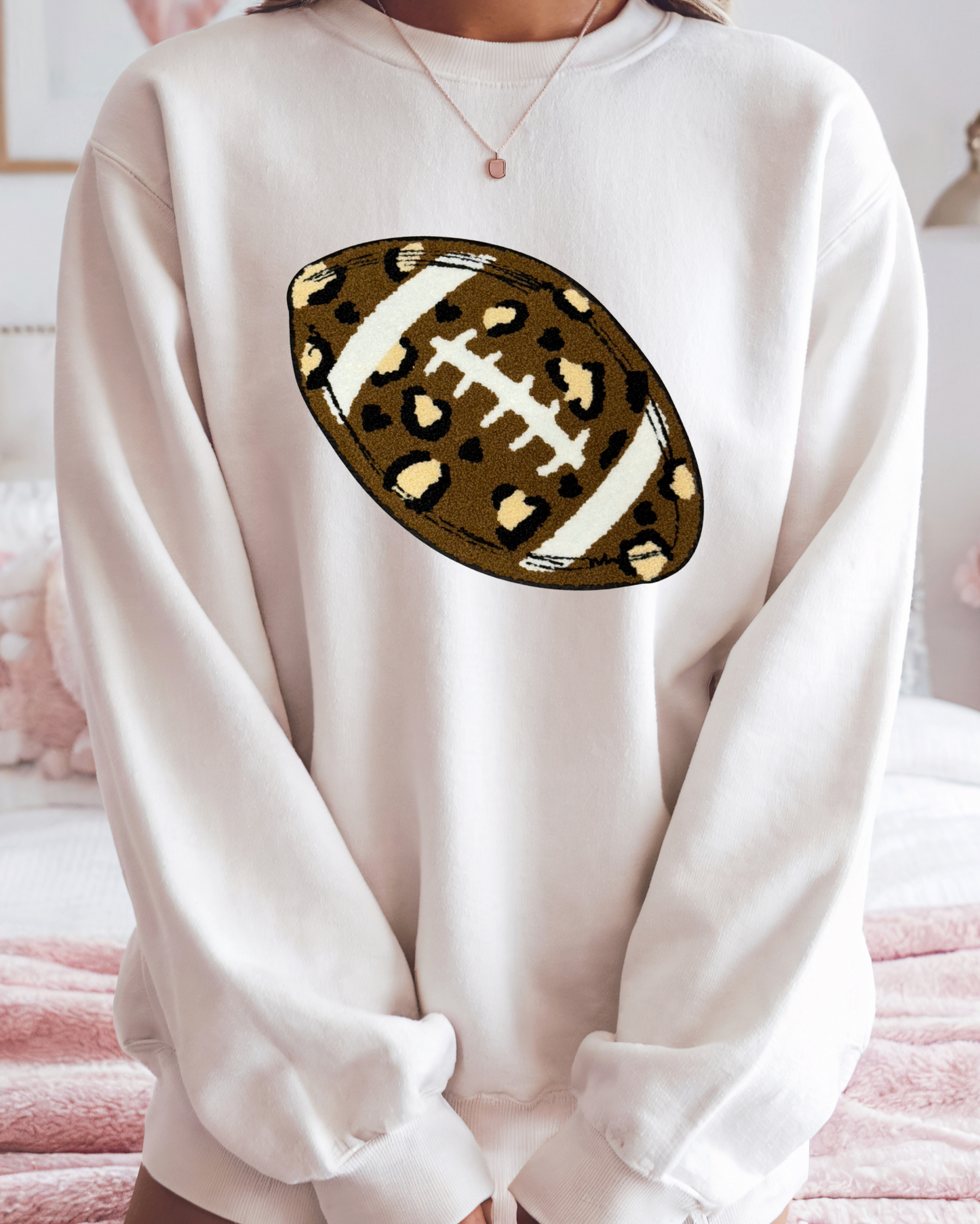 Leopard Football Crewneck Sweatshirt ✨ LAST ONE ✨