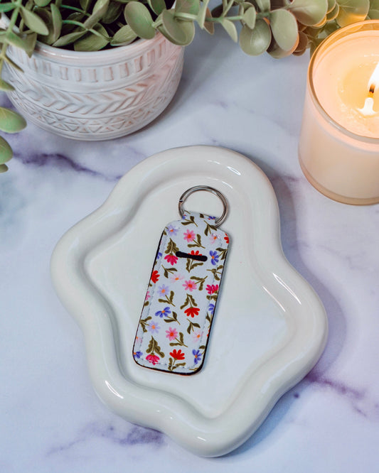 Floral Lippie Keychain | Lip Balm Holder Keychain | Cute Purse Accessory