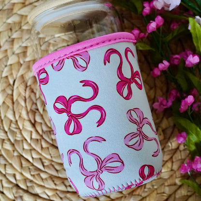 Pink Bows Small Cup Sleeve